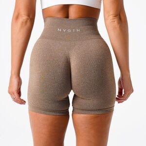 NVGTN Pro Seamless Shorts - Mocha Brown